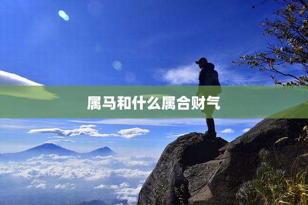 属马和什么属合财气