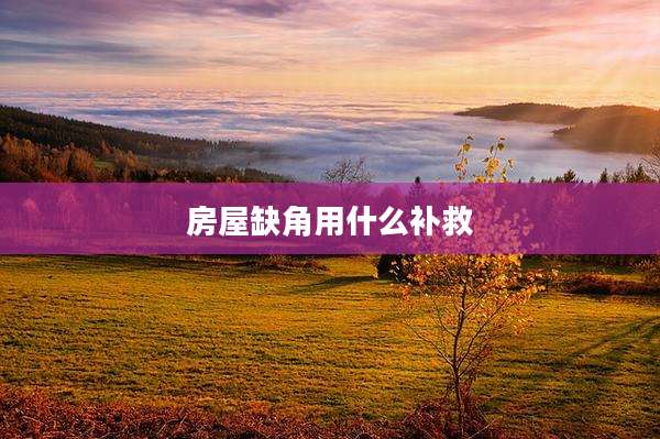 房屋缺角用什么补救