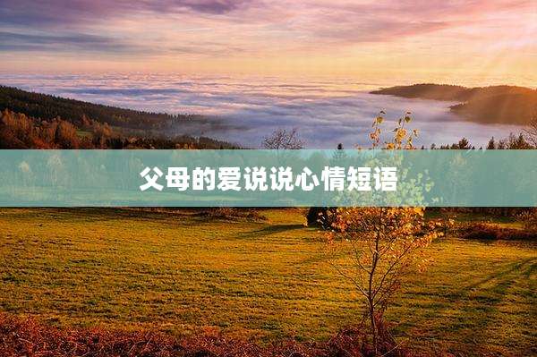 父母的爱说说心情短语