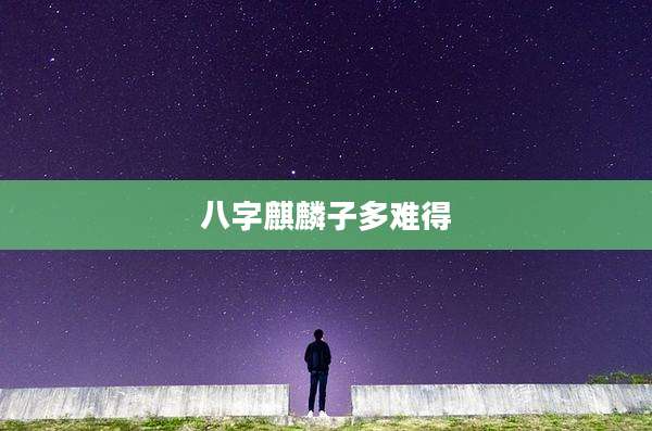 八字麒麟子多难得
