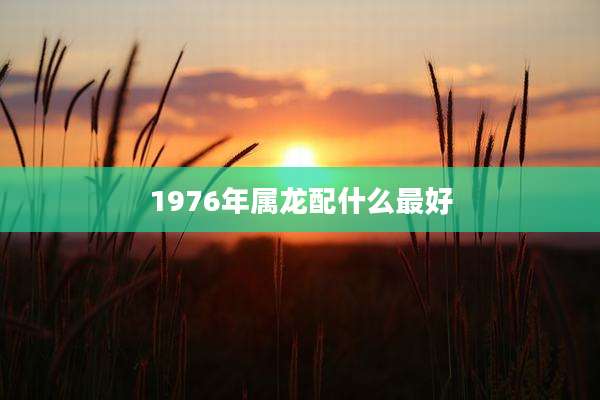 1976年属龙配什么最好