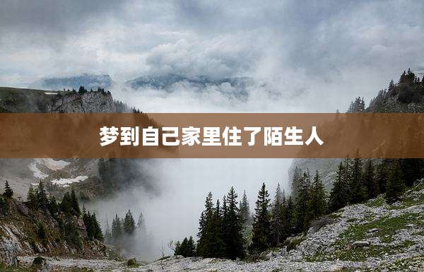 梦到自己家里住了陌生人