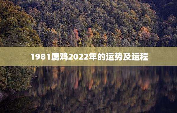 1981属鸡2022年的运势及运程