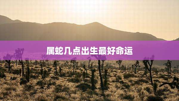 属蛇几点出生最好命运