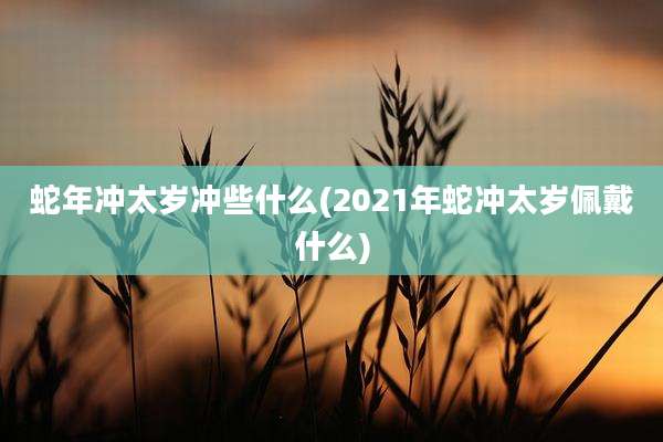 蛇年冲太岁冲些什么(2021年蛇冲太岁佩戴什么)