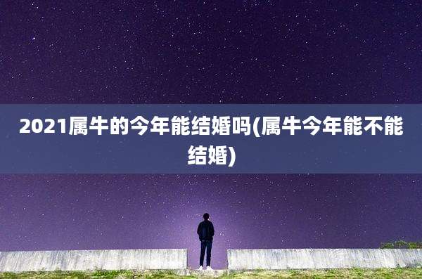 2021属牛的今年能结婚吗(属牛今年能不能结婚)