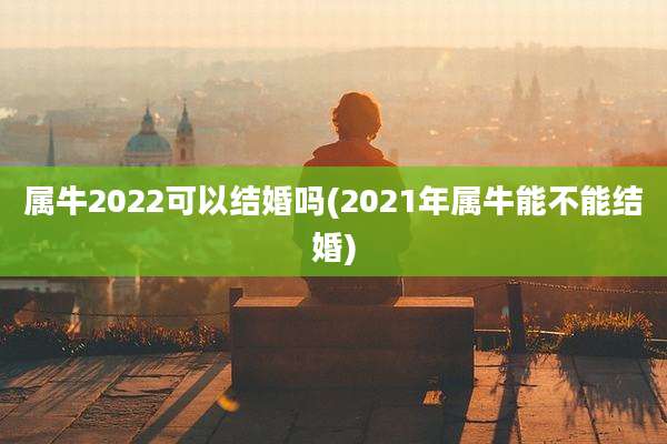 属牛2022可以结婚吗(2021年属牛能不能结婚)