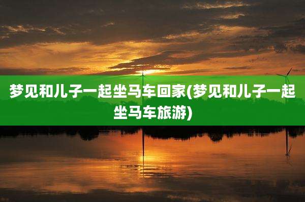 梦见和儿子一起坐马车回家(梦见和儿子一起坐马车旅游)