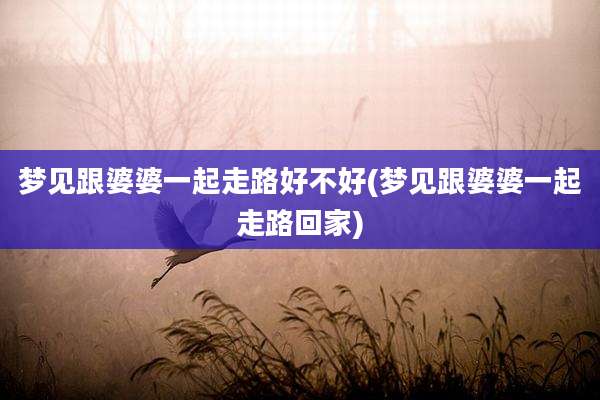 梦见跟婆婆一起走路好不好(梦见跟婆婆一起走路回家)