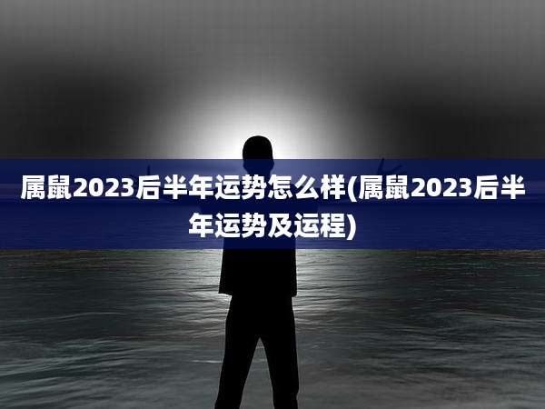 属鼠2023后半年运势怎么样(属鼠2023后半年运势及运程)