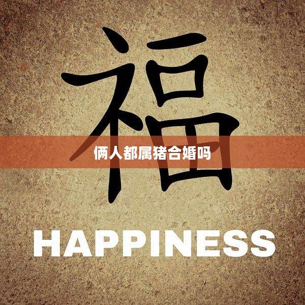 俩人都属猪合婚吗