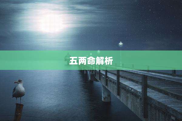 五两命解析