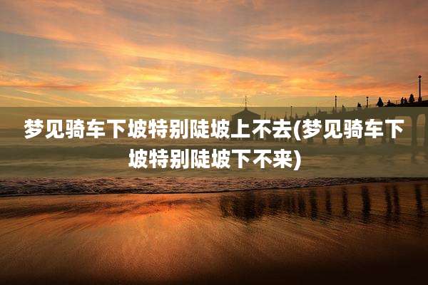 梦见骑车下坡特别陡坡上不去(梦见骑车下坡特别陡坡下不来)