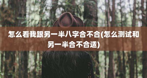 怎么看我跟另一半八字合不合(怎么测试和另一半合不合适)