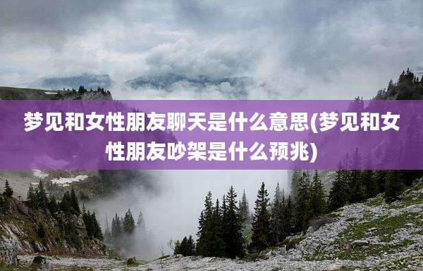 梦见和女性朋友聊天是什么意思(梦见和女性朋友吵架是什么预兆)