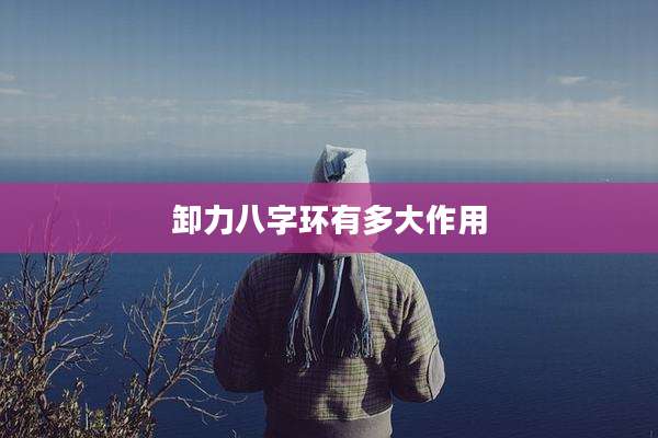 卸力八字环有多大作用