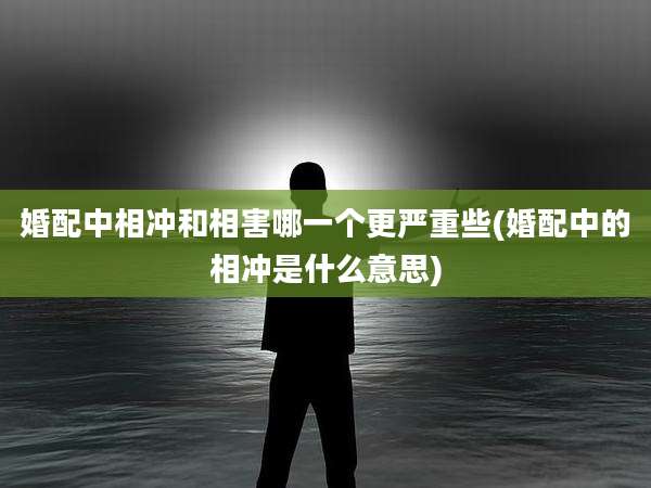 婚配中相冲和相害哪一个更严重些(婚配中的相冲是什么意思)