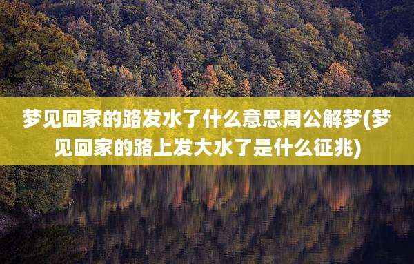 梦见回家的路发水了什么意思周公解梦(梦见回家的路上发大水了是什么征兆)