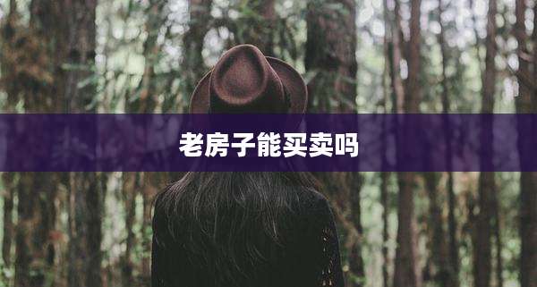 老房子能买卖吗