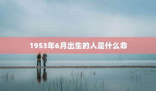 1953年6月出生的人是什么命