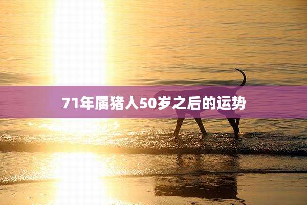 71年属猪人50岁之后的运势