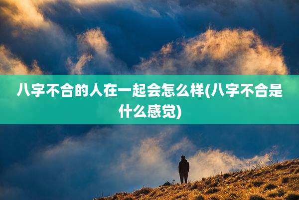 八字不合的人在一起会怎么样(八字不合是什么感觉)