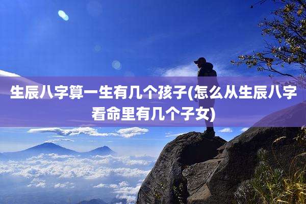 生辰八字算一生有几个孩子(怎么从生辰八字看命里有几个子女)