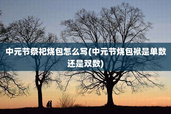 中元节祭祀烧包怎么写(中元节烧包袱是单数还是双数)