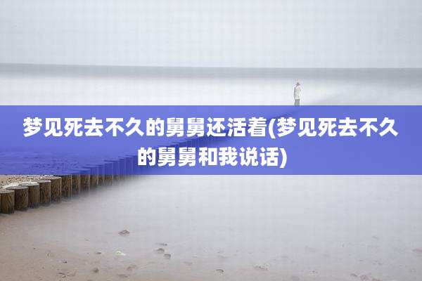 梦见死去不久的舅舅还活着(梦见死去不久的舅舅和我说话)