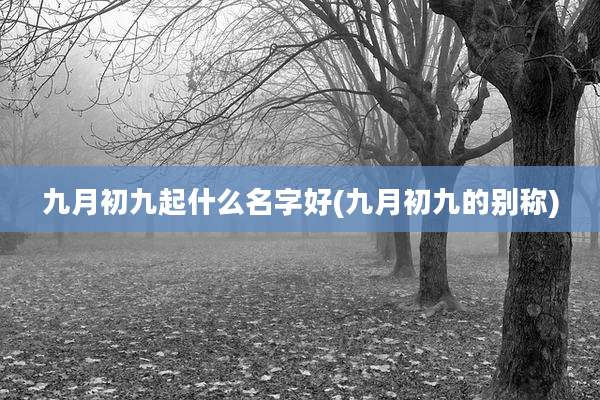 九月初九起什么名字好(九月初九的别称)