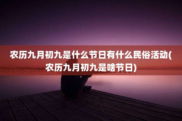 农历九月初九是什么节日有什么民俗活动(农历九月初九是啥节日)
