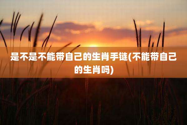 是不是不能带自己的生肖手链(不能带自己的生肖吗)