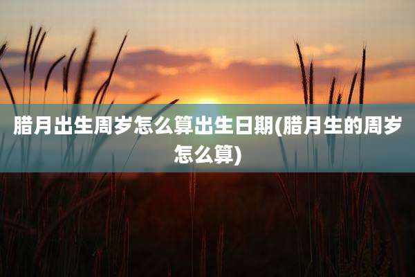 腊月出生周岁怎么算出生日期(腊月生的周岁怎么算)