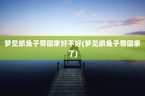 梦见抓兔子带回家好不好(梦见抓兔子带回家了)