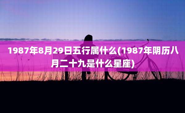 1987年8月29日五行属什么(1987年阴历八月二十九是什么星座)