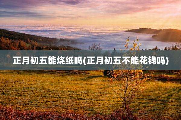 正月初五能烧纸吗(正月初五不能花钱吗)
