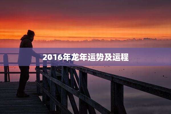 2016年龙年运势及运程