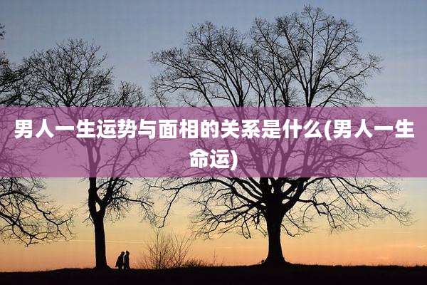 男人一生运势与面相的关系是什么(男人一生命运)