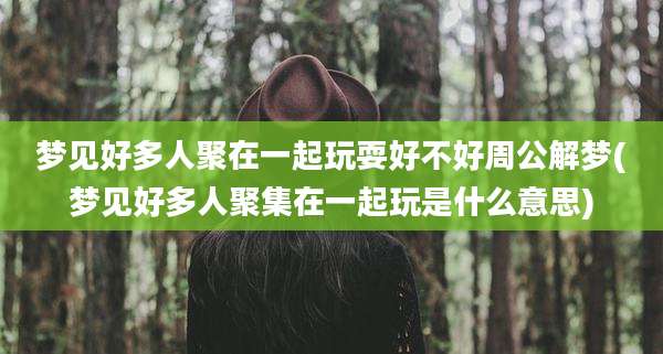 梦见好多人聚在一起玩耍好不好周公解梦(梦见好多人聚集在一起玩是什么意思)