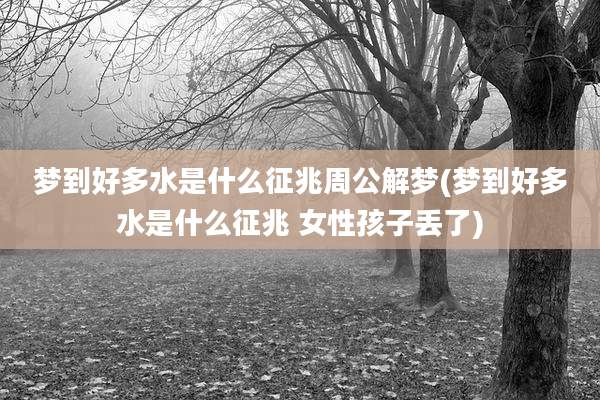梦到好多水是什么征兆周公解梦(梦到好多水是什么征兆 女性孩子丢了)