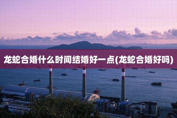 龙蛇合婚什么时间结婚好一点(龙蛇合婚好吗)