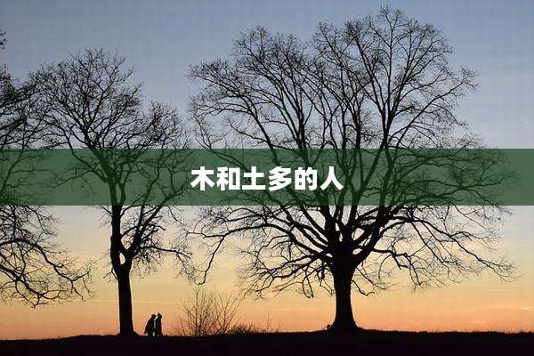 木和土多的人