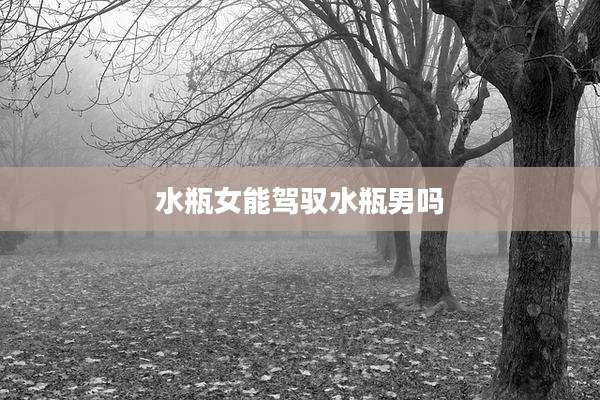 水瓶女能驾驭水瓶男吗
