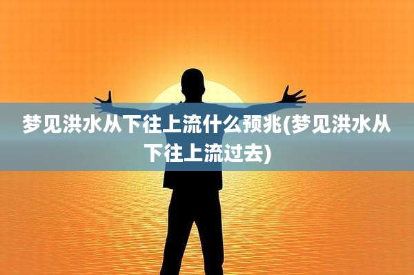 梦见洪水从下往上流什么预兆(梦见洪水从下往上流过去)