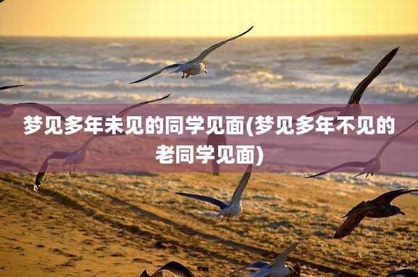 梦见多年未见的同学见面(梦见多年不见的老同学见面)
