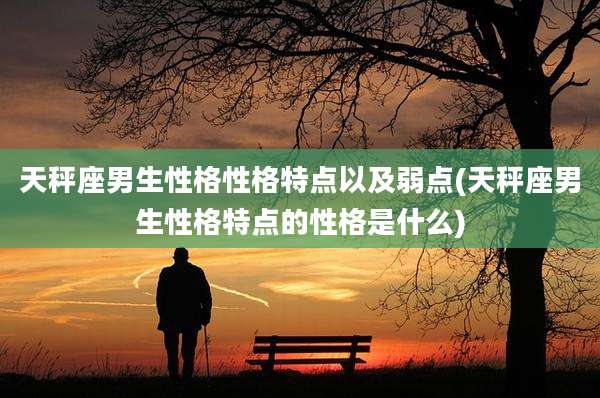 天秤座男生性格性格特点以及弱点(天秤座男生性格特点的性格是什么)