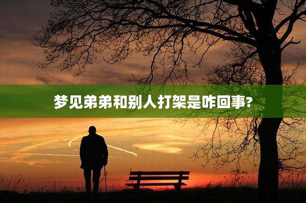梦见弟弟和别人打架是咋回事?