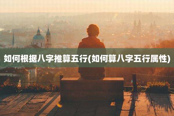 如何根据八字推算五行(如何算八字五行属性)