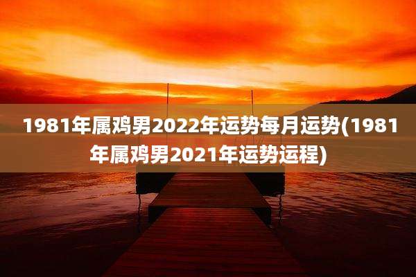 1981年属鸡男2022年运势每月运势(1981年属鸡男2021年运势运程)