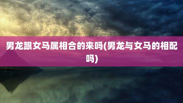 男龙跟女马属相合的来吗(男龙与女马的相配吗)